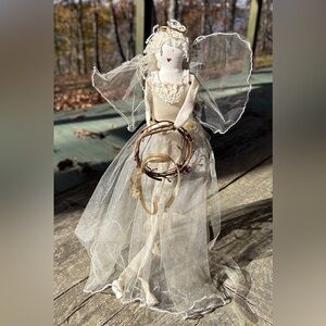 Handcrafted Angel Doll with Sheer Dress